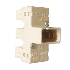 CMS J-Series 3-Way Adaptor, One Inlet & Three Outlets, Beige
