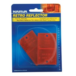 NARVA Reflector (Clear) 70mmx28mm - 50 Pack