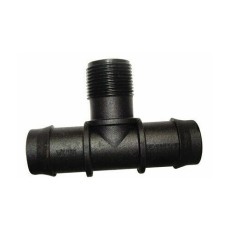THREADED TEE 25MM BARBED x 3/4" BSP MALE