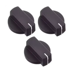 Thetford Spinflo Continental Control Knobs - Black (Pack of 3)