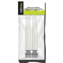 Coast RV Flap Eliminator Fiamma Awning F45 Adaptor x 2 - Hook End - White — genuine Fiamma part