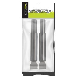 Coast RV Flap Eliminator Fiamma Awning F45 Adaptors x 2 - Hook End - Black — genuine Fiamma part