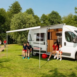 Fiamma F80s 370 Polar White Awning - Royal Grey Canopy — genuine Fiamma part