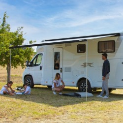 Fiamma F80s 370 Deep Black Awning - Royal Grey Canopy — genuine Fiamma part