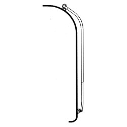CAREFREE WHITE CURVED HARDWARE BENT TOP & STRAIGHT LEG — genuine Carefree part