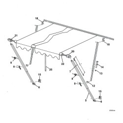 CAREFREE SPRING ASSM CAM END FOR 8' TO 17' AWN — genuine Carefree part
