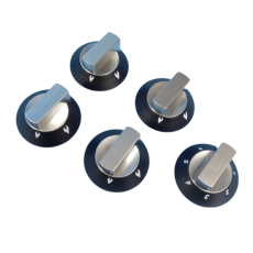 THETFORD Cooker Spare - Straight Knobs Chrome (5pc)