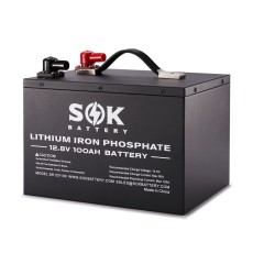 SOK 100Ah Heated LiFePO4 Lithium Battery (Metal Case)