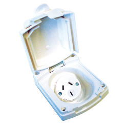 Clipsal (new) White External 10 Amp Power Outlet