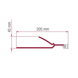 FIAMMA AWN LONG ROOF INSTALL BRACKET "B" (1PCE) — genuine Fiamma part