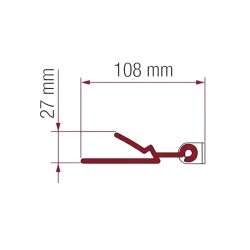 FIAMMA AWN SHORT ROOF INSTALL BRACKET "C" (1PCE) 02097-01- — genuine Fiamma part