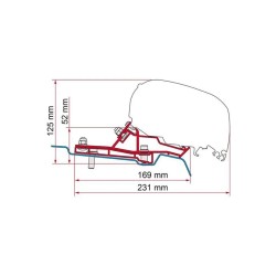 FIAMMA Adaptor Ford Transit Van H2L3 (340cm) RHD — genuine Fiamma part