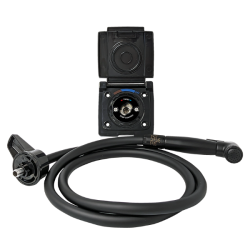 COAST RV External Camper Shower Point - Black with 1.5Mtr Hose