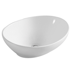 CERAMIC Bathroom Oval Basin (405x330x145mm) - GLOSS WHITE