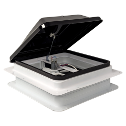 COAST 14x14 Black Wind-up Roof Vent with 12V FAN