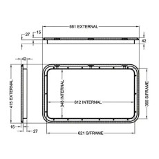COAST DOOR 2 - Black 415 x 681 (M500-210) - with BLK Locks