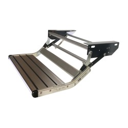 COAST Mk2 Silver Spring Loaded ALUMINIUM Fold Out Single Step - 588mm Wide