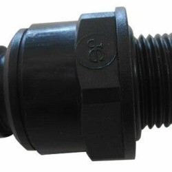 Jg 12MM 3/8" Straight Adapter Male Plastic