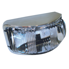 L.e.d Front End Outline Marker Lamp White - Chrome Base