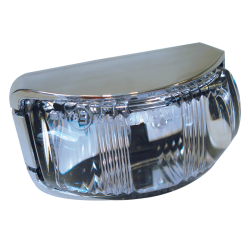 L.e.d Front End Outline Marker Lamp White - Chrome Base