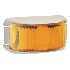 L.e.d Front End Outline Marker Or External Cabin Lamp Amber - Chrome Base