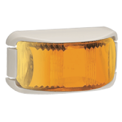 L.e.d Front End Outline Marker Or External Cabin Lamp Amber - Chrome Base