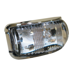 L.e.d Rear End Outline Marker Lamp Red - Chrome Base