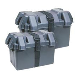 LARGE BATTERY BOX C/W STRAP 328 x 188 x 195H