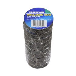 NARVA 19mm PVC BLACK Insulation Tape - 10 Rolls