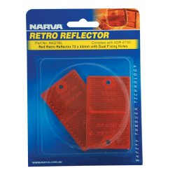 NARVA Reflector (Clear) 70mmx28mm - 50 Pack