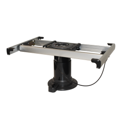 Nuova MAPA Black Adj Height Table Leg with Turn Table & Slide. (Anthracite)