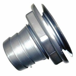 Plastic Grey 25MM Waste Outlet Straight C/w Grey Nut