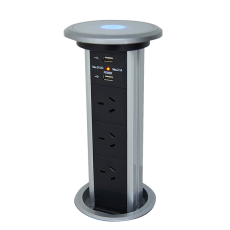 POWERTOWER - Motorised POP-UP Powerpoint - 3x240VAC outlets + 2xUSB outlets