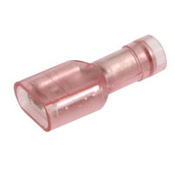 NARVA 6.3x0.8mm Trans-RED Female Blade TERMINAL t/s 2.5-3mm - 100 Per Box