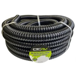 Coast RV black sullage grey water waste hose 10m roll 27mm