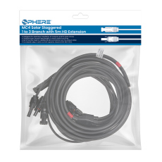 SPHERE MC4 Solar Staggered 1 to 3 Branch with 5m HD Extension