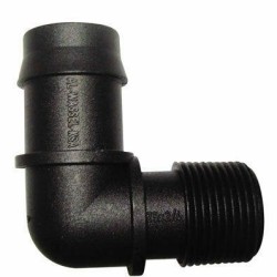 THREADED ELBOW 25MM BARBED x 3/4" BSP MALE