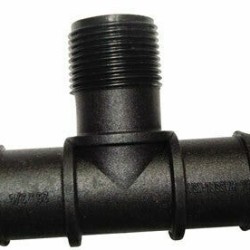 THREADED TEE 25MM BARBED x 3/4" BSP MALE
