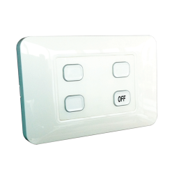 W.A.S. 4 Gang wireless switch with master OFF