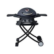 Ziggy Classic 2 Burner LPG BBQ on Folding Cart - Gunmetal Grey