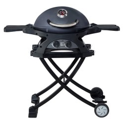 Ziggy Classic 2 Burner LPG BBQ on Folding Cart - Gunmetal Grey