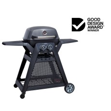 Ziggy Elite 2 Burner LPG BBQ on Mobile Cart - Gunmetal Grey