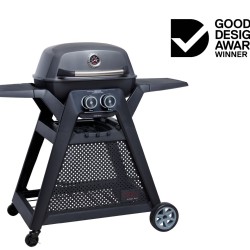 Ziggy Elite 2 Burner LPG BBQ on Mobile Cart - Gunmetal Grey