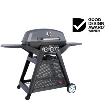 Ziggy Elite 3 Burner LPG BBQ on Mobile Cart - Gunmetal Grey