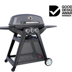 Ziggy Elite 3 Burner LPG BBQ on Mobile Cart - Gunmetal Grey
